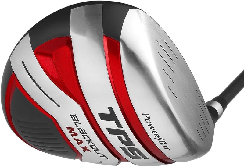 PowerBilt TPS Blackout Max Driver, Men's 10.5 Degree in Black/Red with Headcover - Image 2